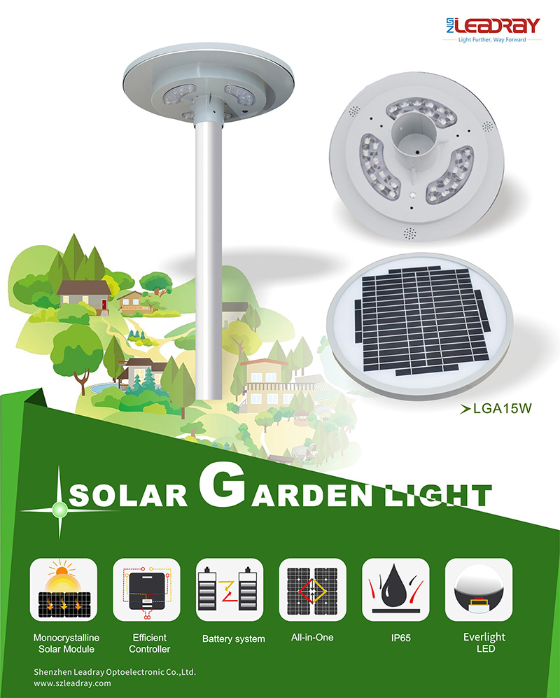 Integrated Solar Led Garden Light for Garden