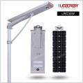 30W Battery Power Panel Lights System Outdoor Dimmable Integrated led all in one solar lamp projector with remote