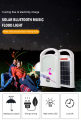 2024 Energy saving portable charging usb garden outdoor music ABS ip65 50w led solar flood light