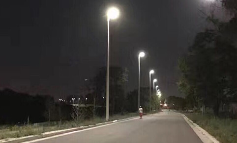50watt high power integrated solar street lights are installed in river road
