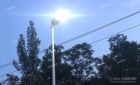 customized all in one street lights have been easily installed in Philippine Village Road