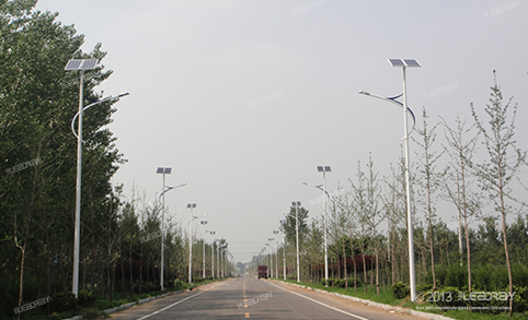 50W Semi- integrated Solar Led Street Light Used For Road Lighting Projects In Huayu,Shandong Province