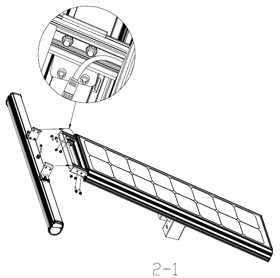 mini solar powered street lamp