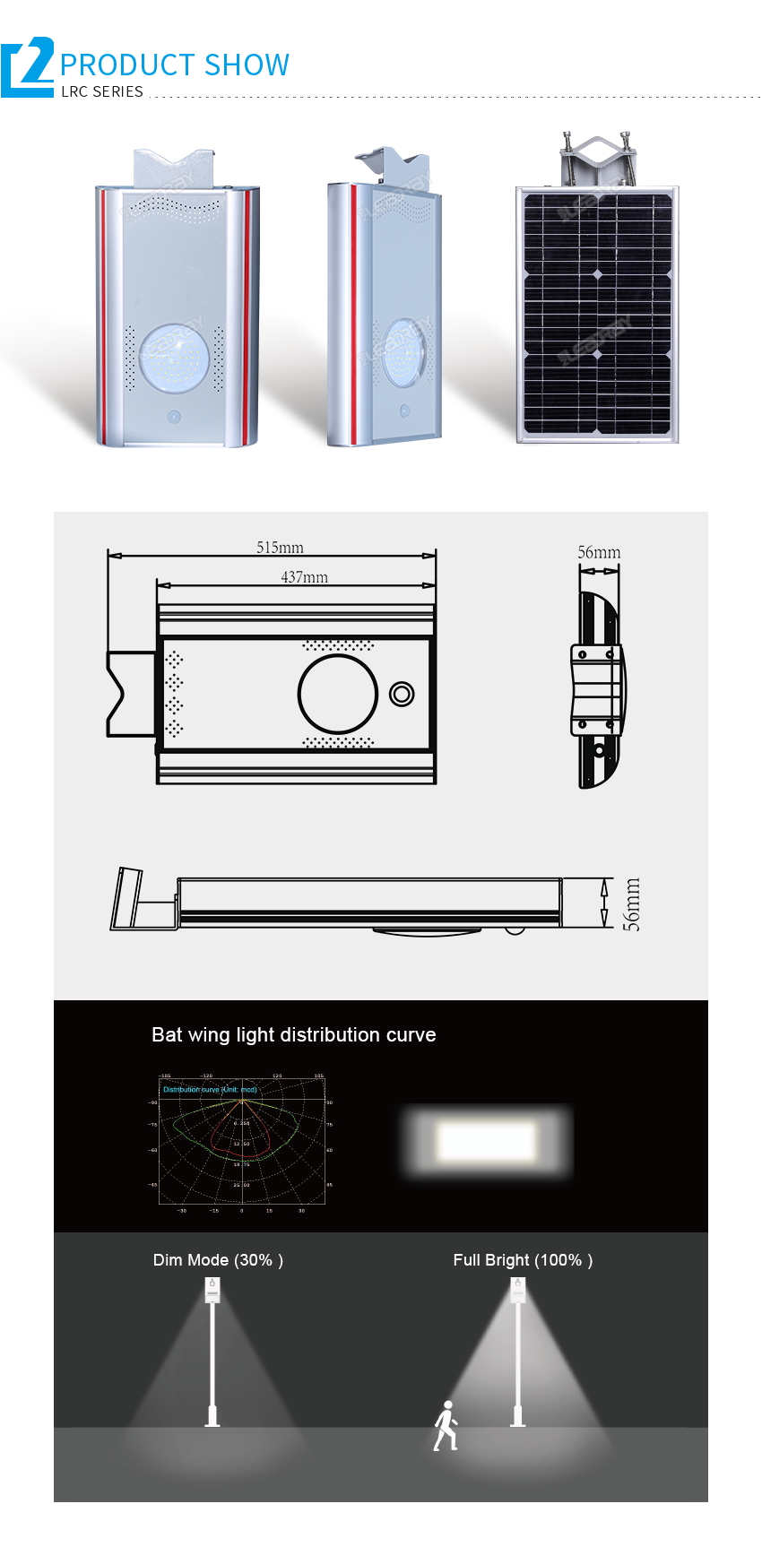 Exterior All Wattage Outdoor Led Ip65 Lamp Focos LED Solar Street Light