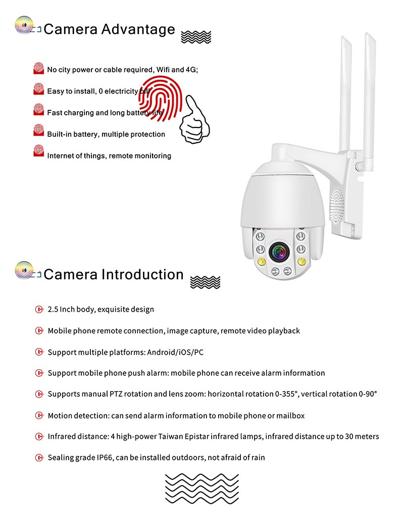 1080p 4MP PIR low power solar camera