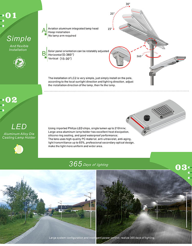 Exterior All Wattage Outdoor Led Ip65 Lamp Focos LED Solar Street Light