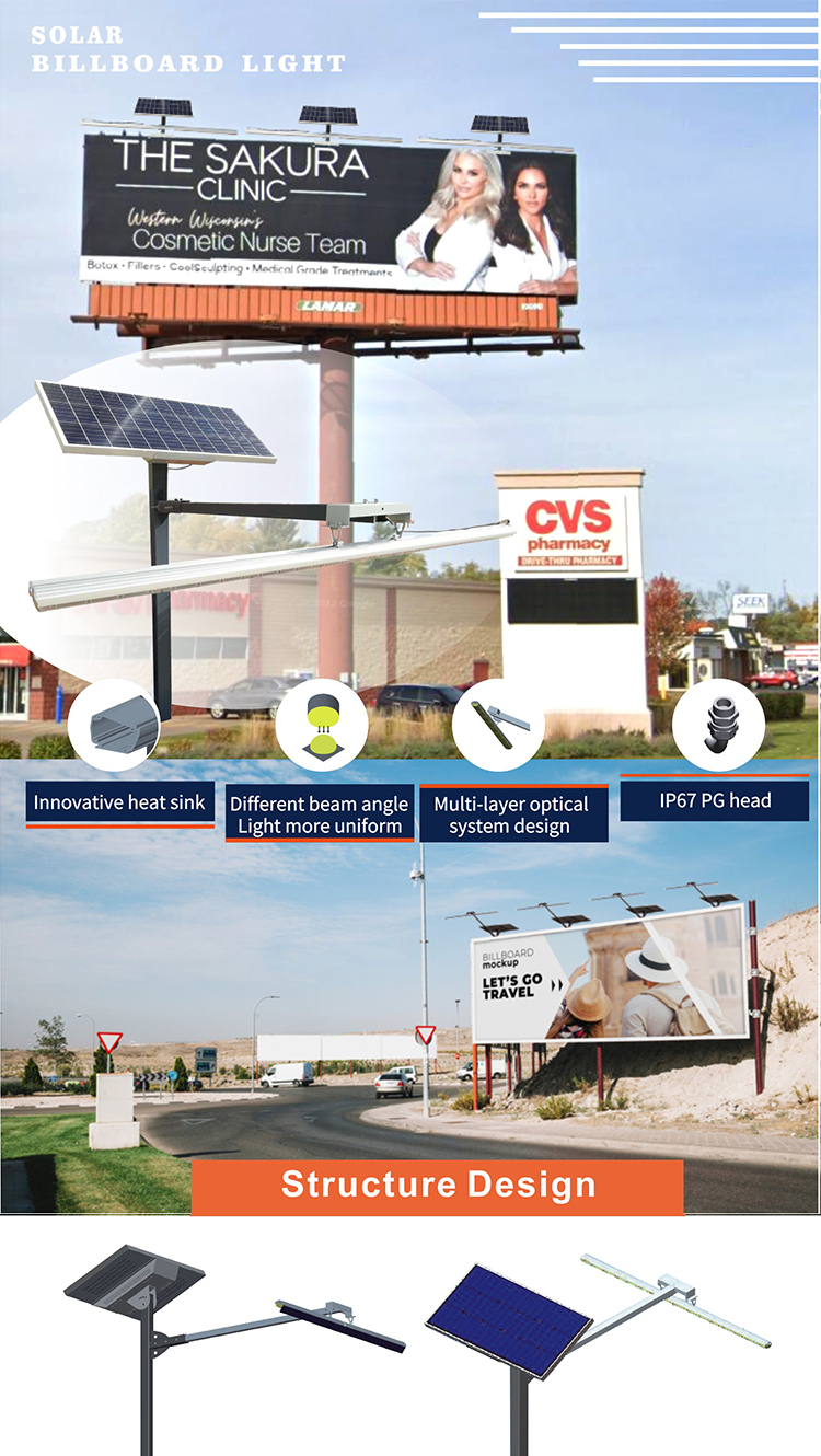 LED flood solar billboard lights