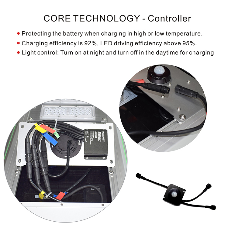 solar panel and battery and switch