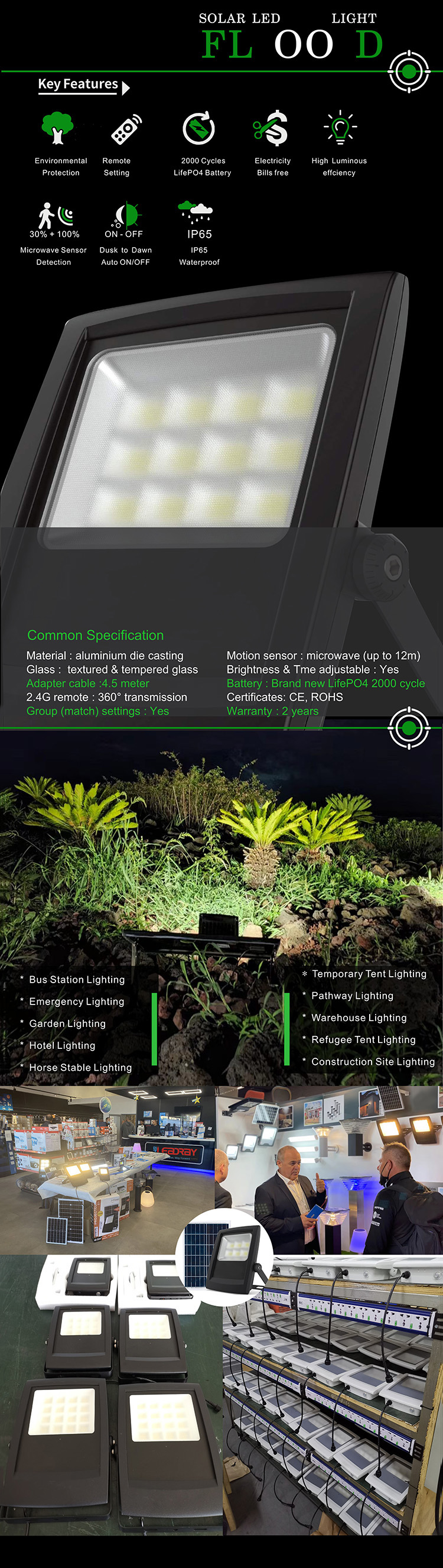 Cheap Solar led flood light for Garden Lighting