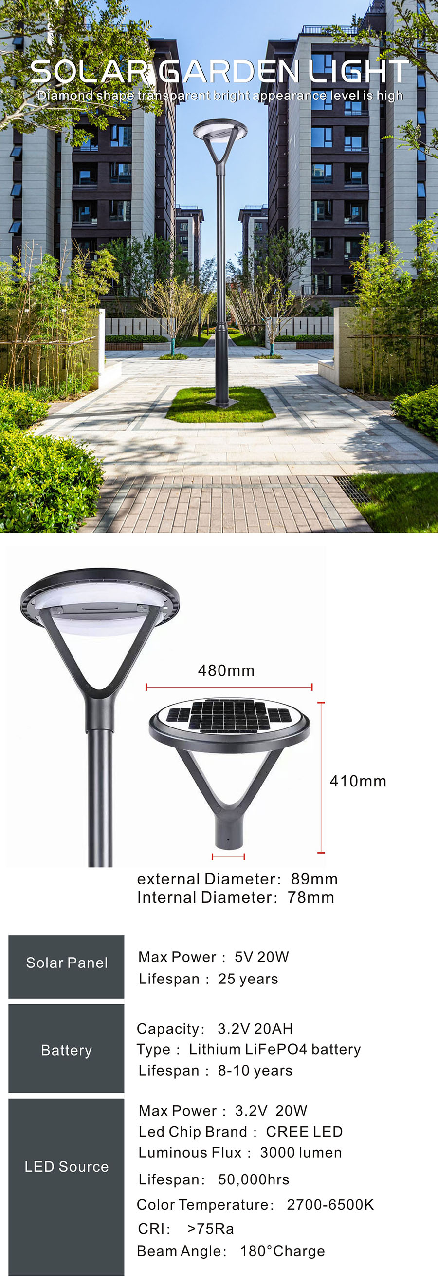 Garden mushroom solar garden light