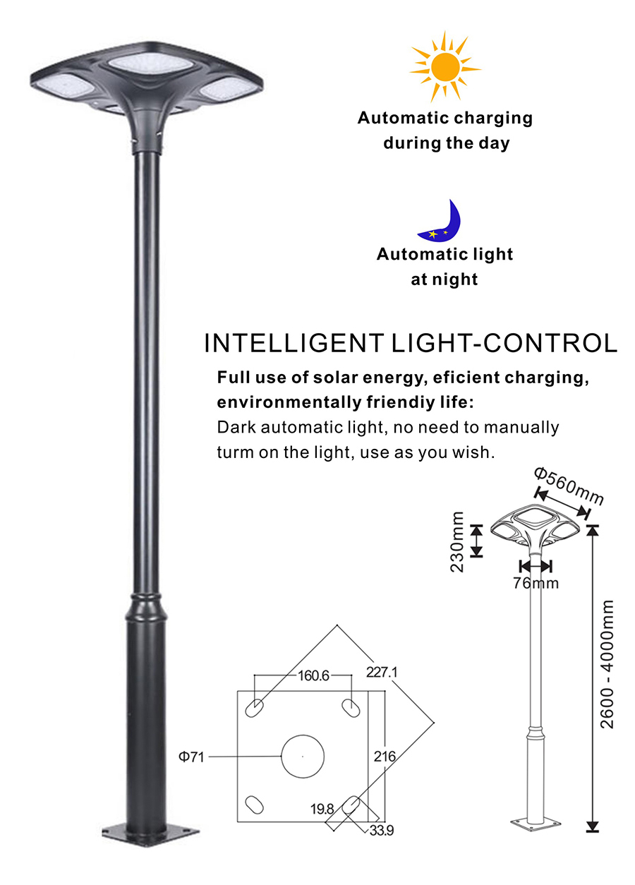 Die-casting aluminum Led pole top light 32w garden lighting