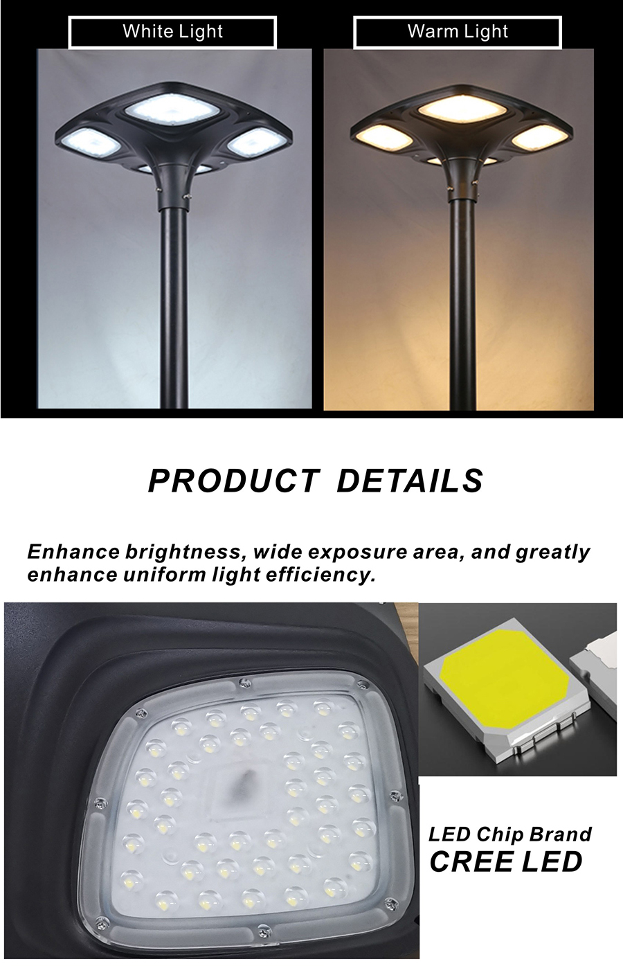 Die-casting aluminum Led pole top light 32w garden lighting