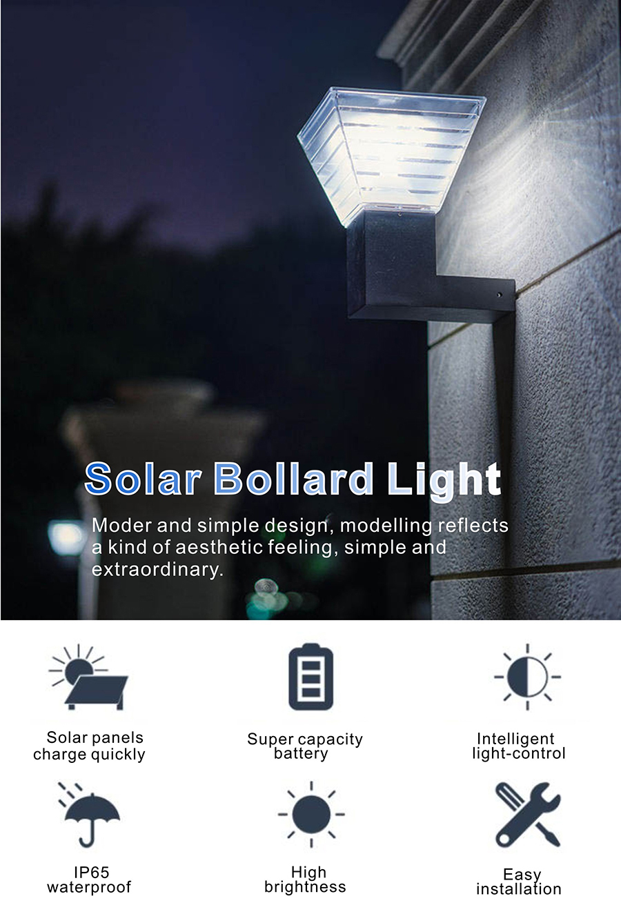 Led Solar Wall Light