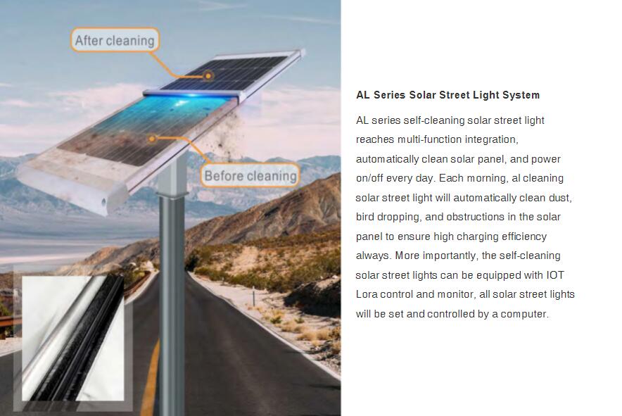 Solar Panel Cleaning System solar Street Light