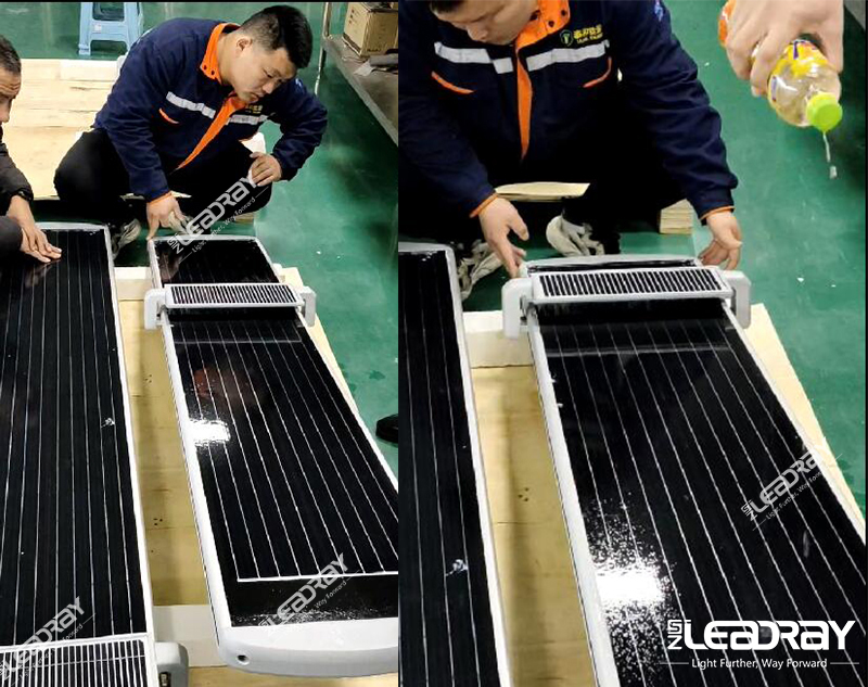 self-cleaning solar street light 