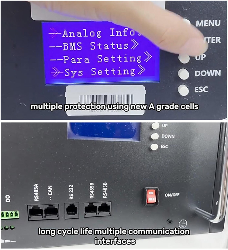 Household solar inverter lithium iron phosphate battery rack mounting battery