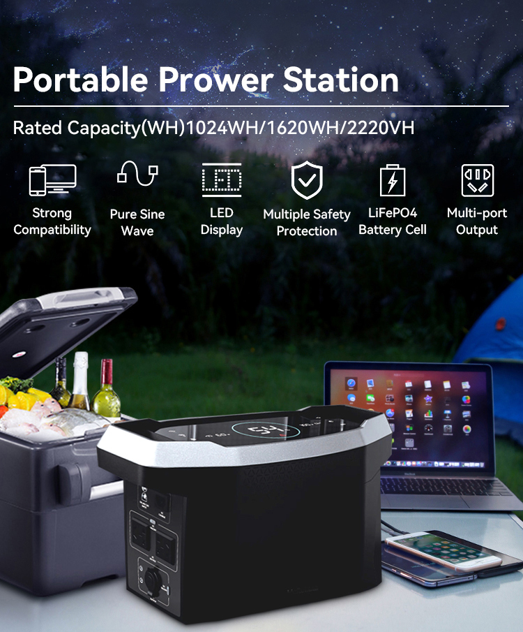 Home Solar Power Generator 220V Mobile Portable Power Station And Solar Panel