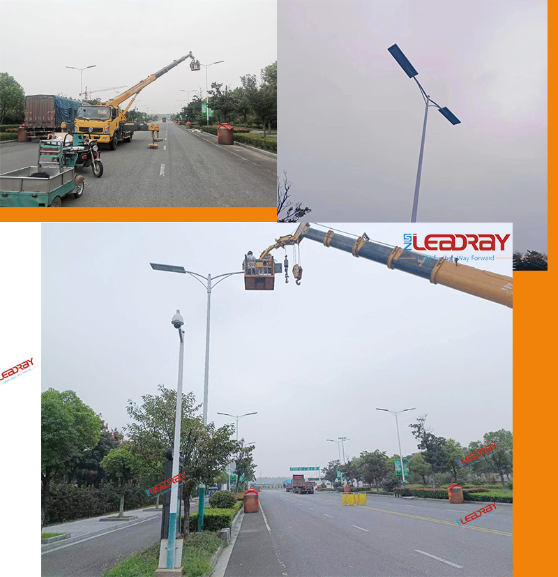 solar street light installation sites