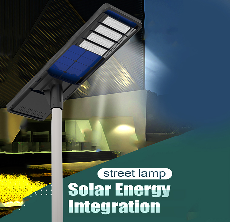 All in one solar power panel LED street light outdoor 80w