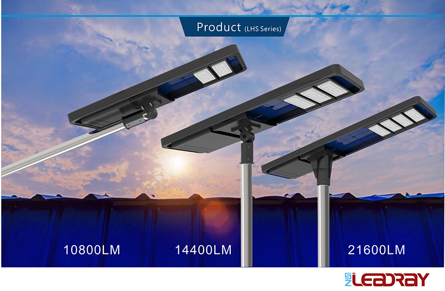 All in one solar power panel LED street light outdoor 80w