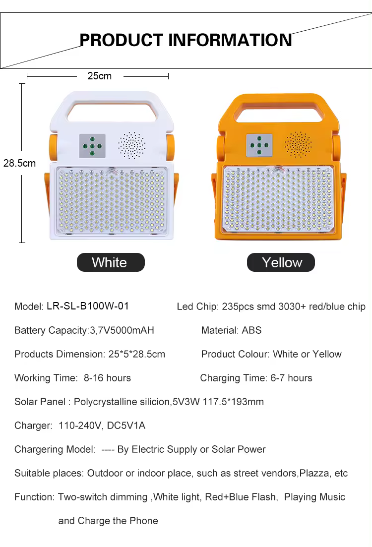 Outdoor Integrated Solar Led Camping Light