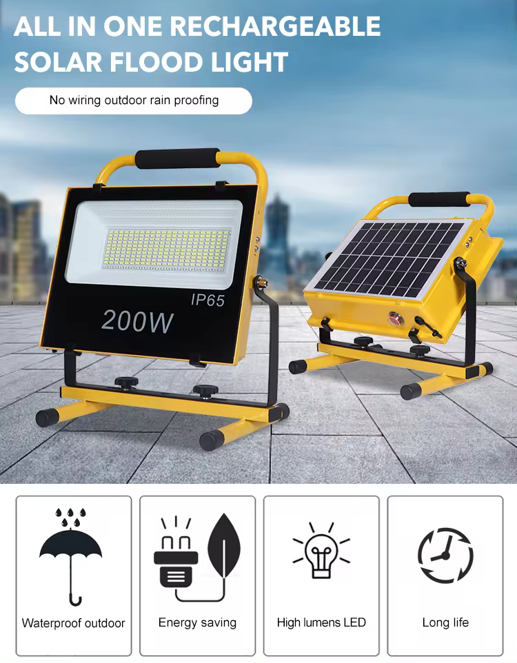 Rechargeable Outdoor Work Light Waterproof High Lumen Security LED PCB Flood light