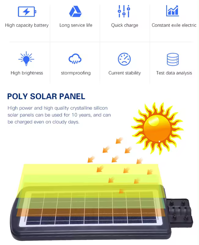 Intelligent Remote Control Solar Power Street Lamp Outdoor Waterproof Aluminium All In One Solar Street Light