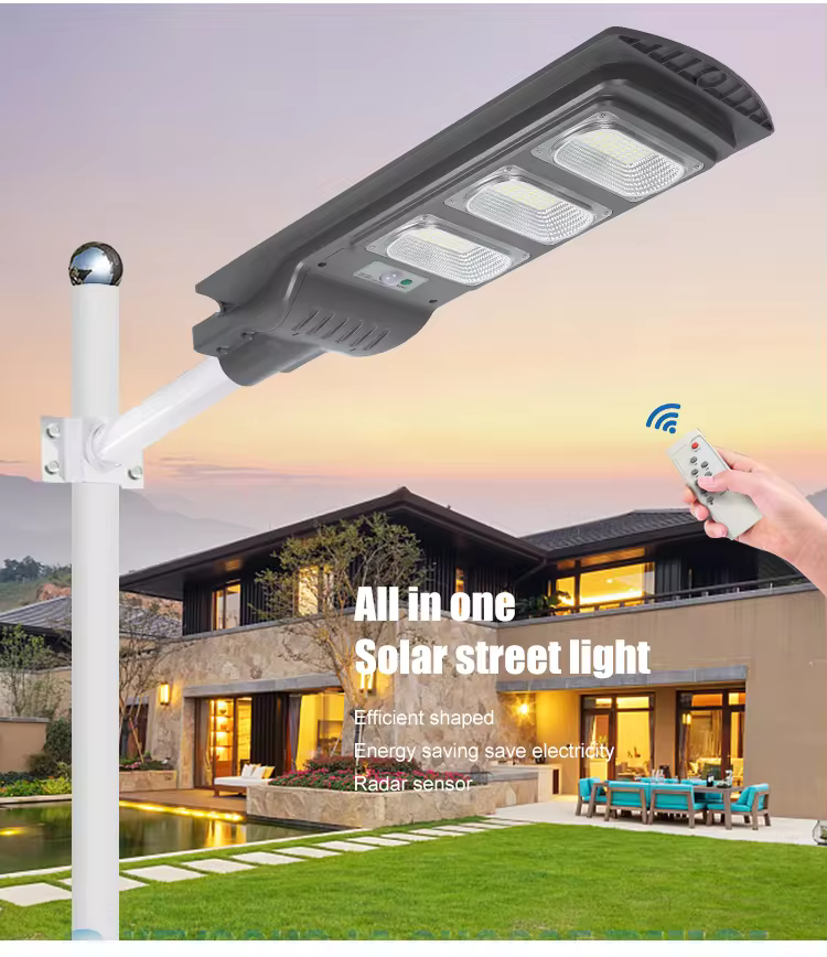 Smart Lights All In One Solar Street Light With Inbuilt Batteries