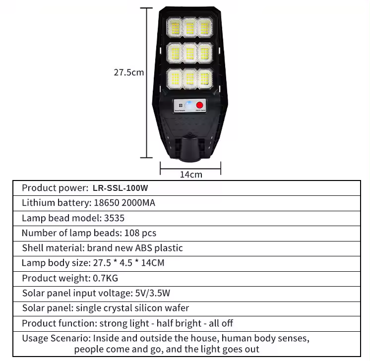 all in one solar street light outdoor motion sensor function