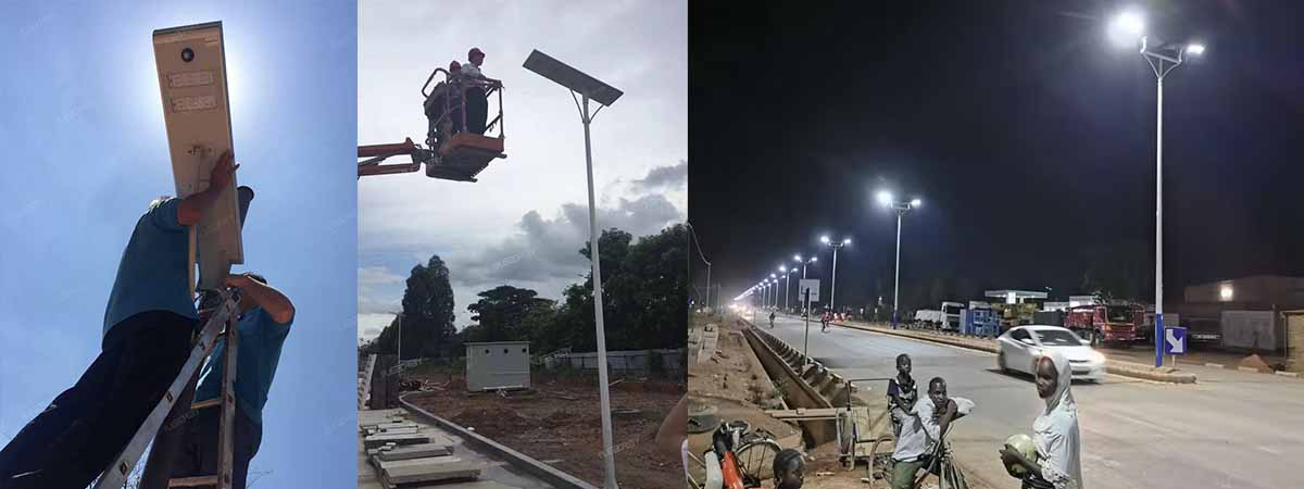 solar street lamps System Testing