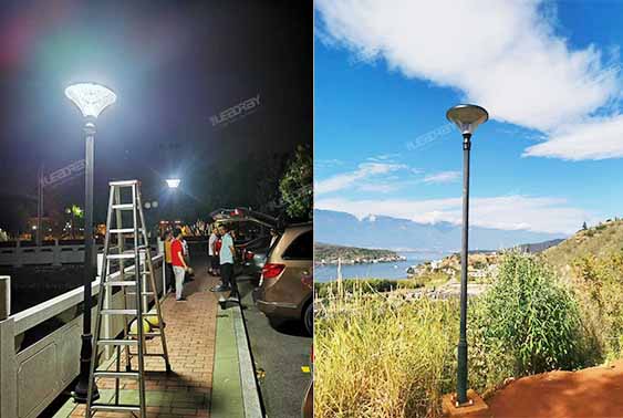 The lighting products in the scenic area are diverse