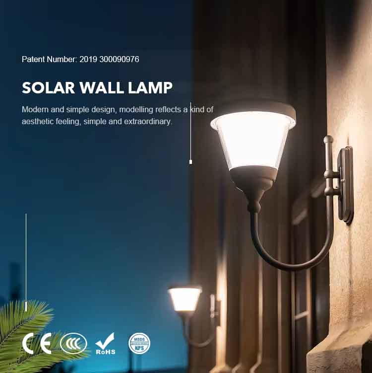 Garden LED Solar Wall Light