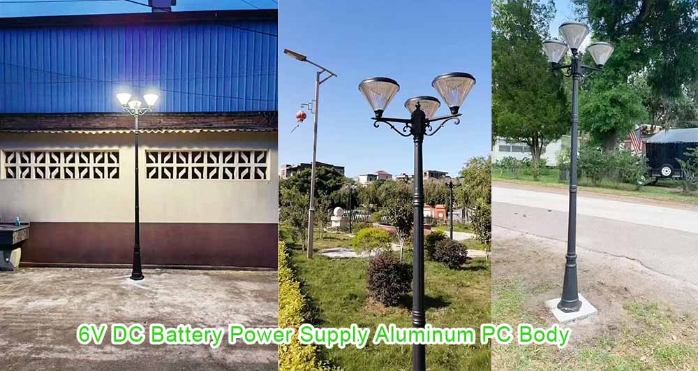 LED Solar Garden Light IP65 Waterproof 6V DC Battery Power