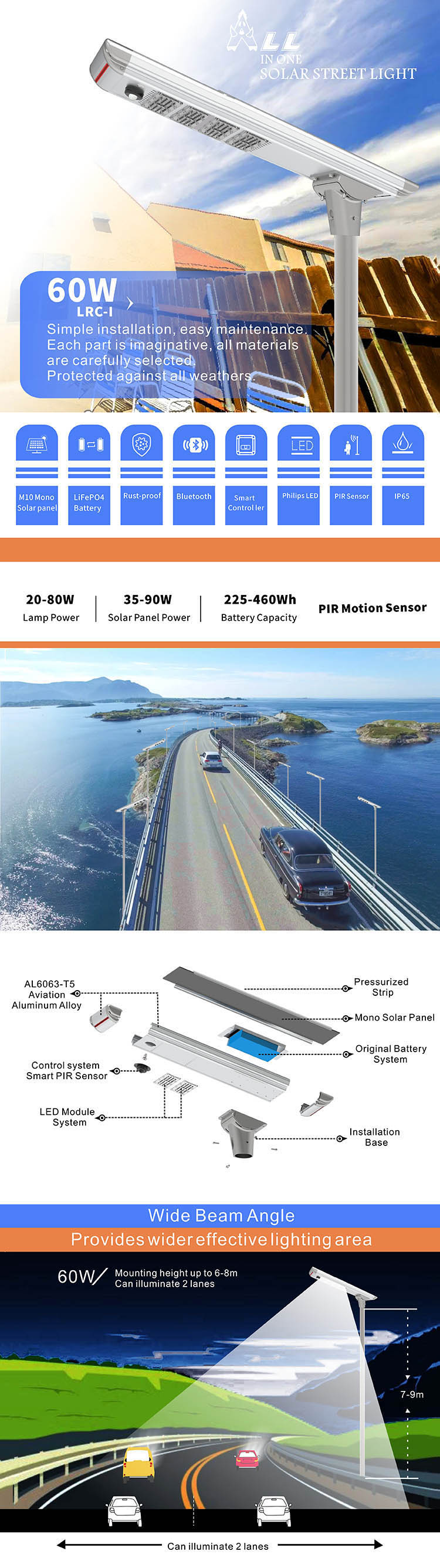 solar street lights prices Integrated lamp