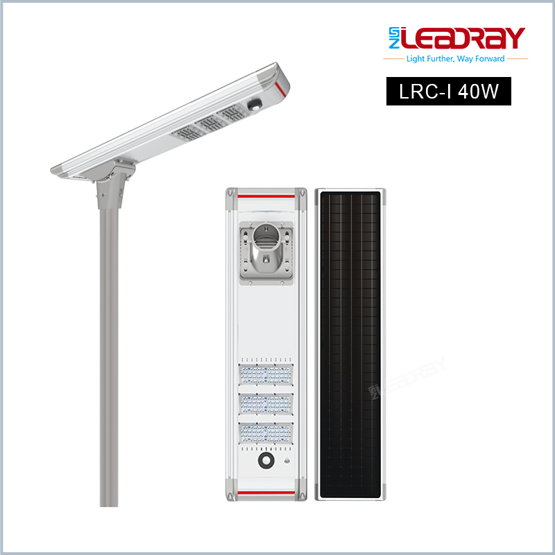 Leadray PIR Sensor Smart Outdoor Lights Waterproof Ip65 40w APP Remote Control Motion Sensor Bright Solar Led Street Lamp Light