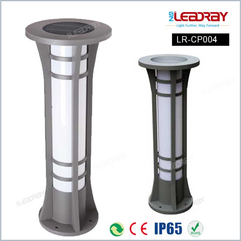 Popular CE Solar Bollard Light for Outdoor Commercial Grade Modern LED Eco Aluminum