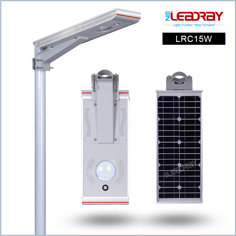 2023 Newest Integrated 15w 5m ip66 solar outdoor light efficiency solar led street light
