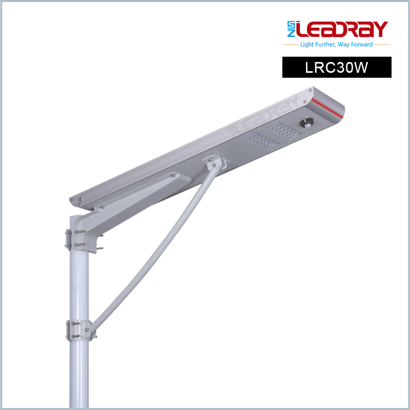 30W Battery Power Panel Lights System Outdoor Dimmable Integrated led all in one solar lamp projector with remote