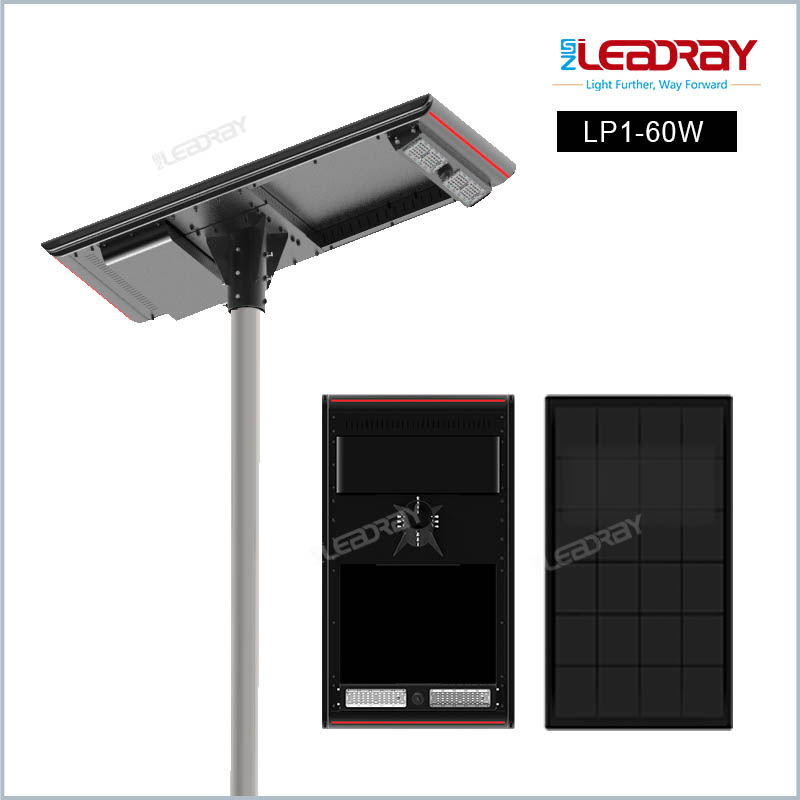 60W Solar Parking Lot Light Aluminum Garden Park Landscape Lighting