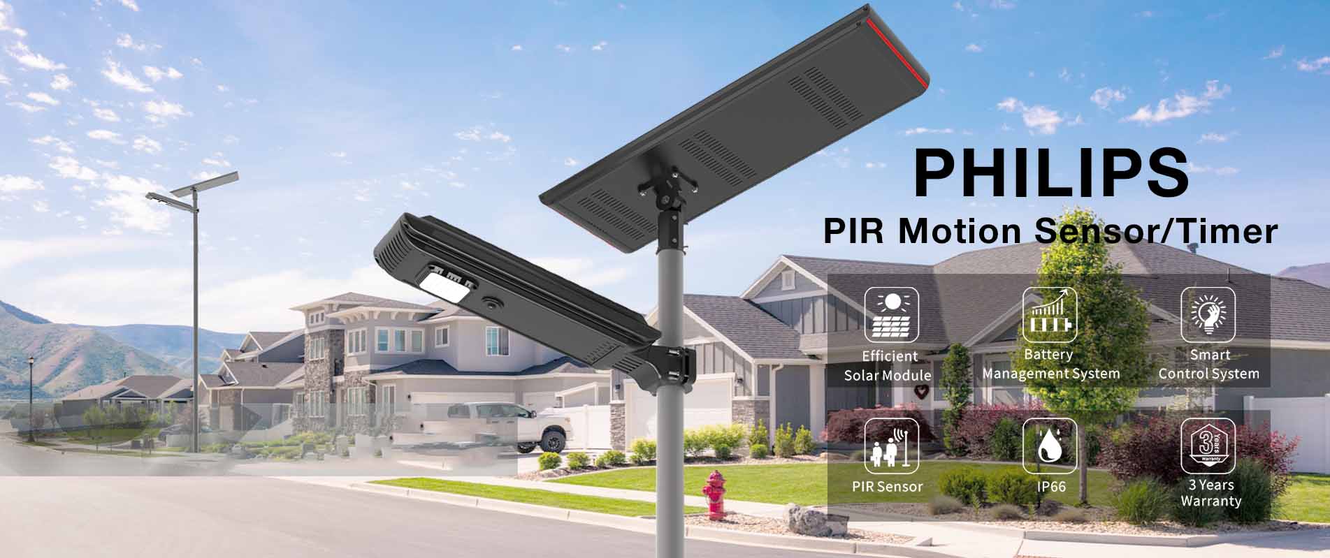 Outdoor Waterproof 40W 60W Integrated All in Two Led Solar Street Light