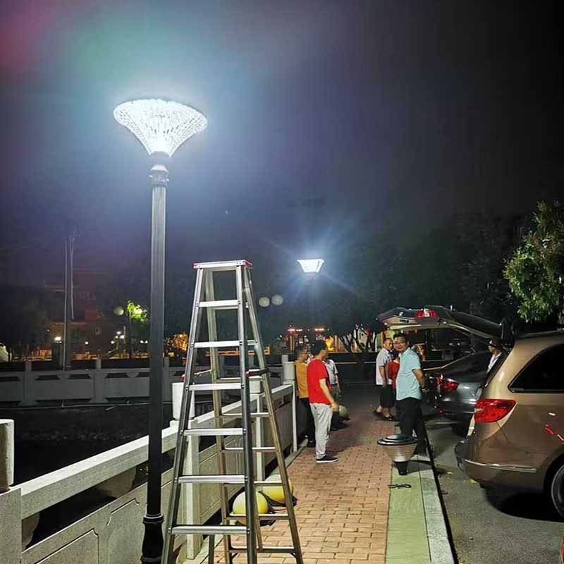 Waterproof IP65 Landscape Courtyard Bollard Yard Led Solar Garden Light 25W