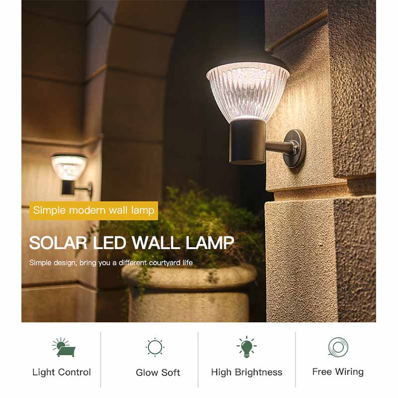 Outdoor Solar LED Wall Light IP65 Waterproof Solar Wall Light for Garden Courtyard  Light Living Room 48V Magnetic Track