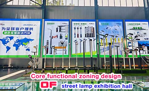 Real picture of the core functional zoning design factory of the street lamp exhibition hall