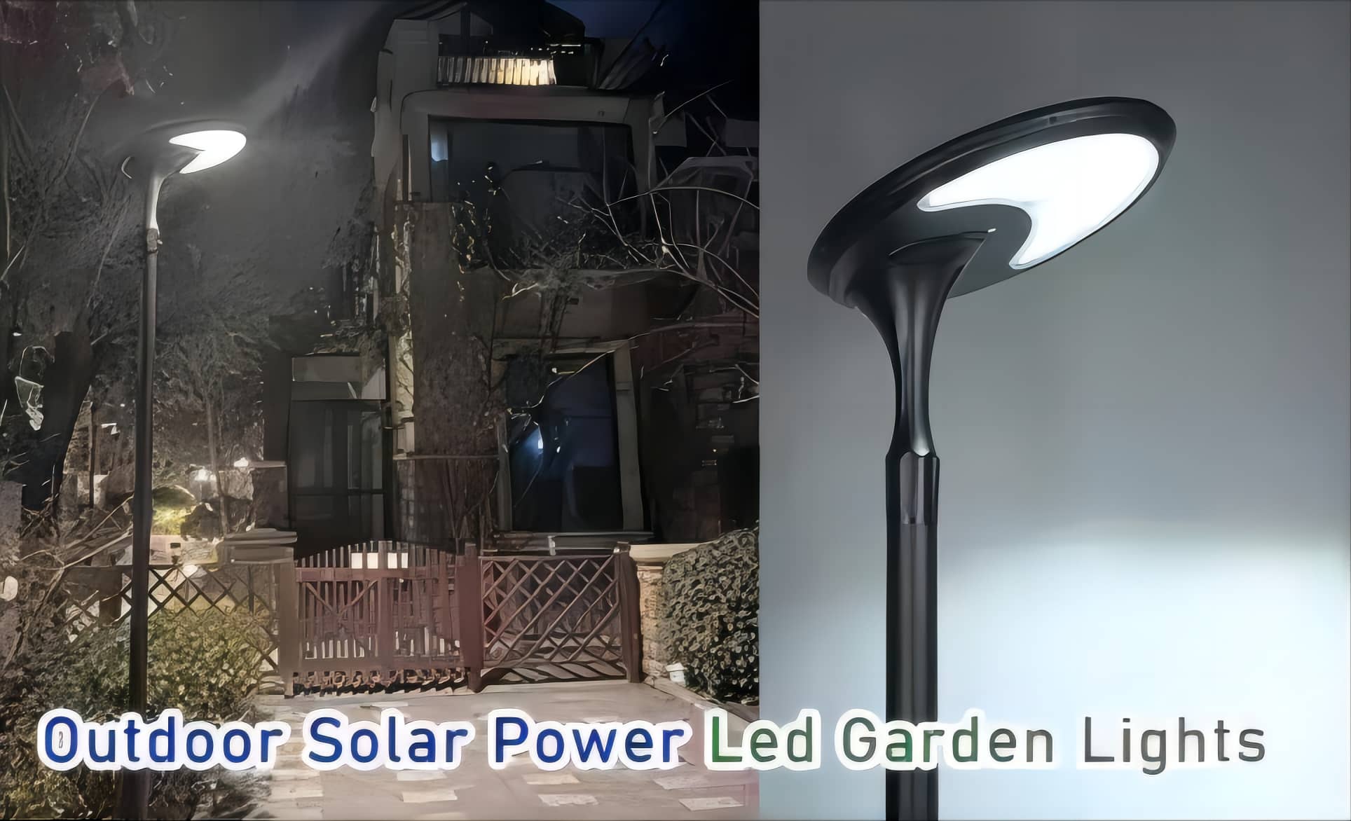 Outdoor LED garden courtyard decorative lights at night