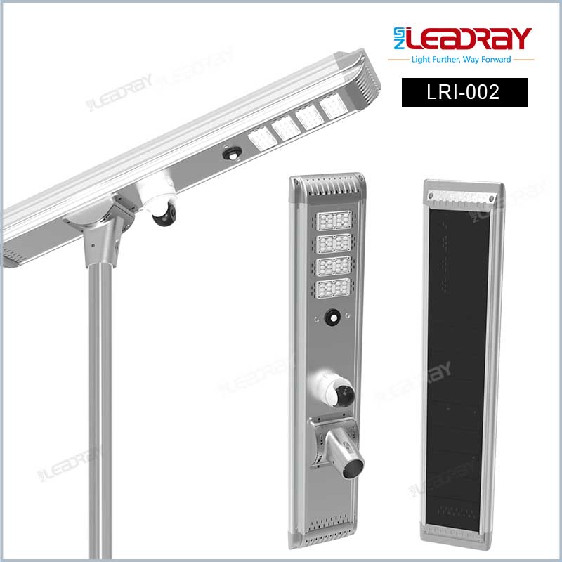 60W Solar Street Light With Camera 4G Wifi 4MP