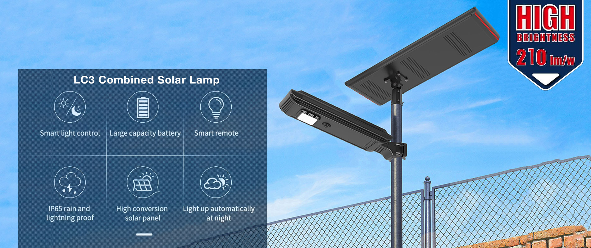 Solar Parking Lot Light Aluminum Garden Park Landscape Lighting