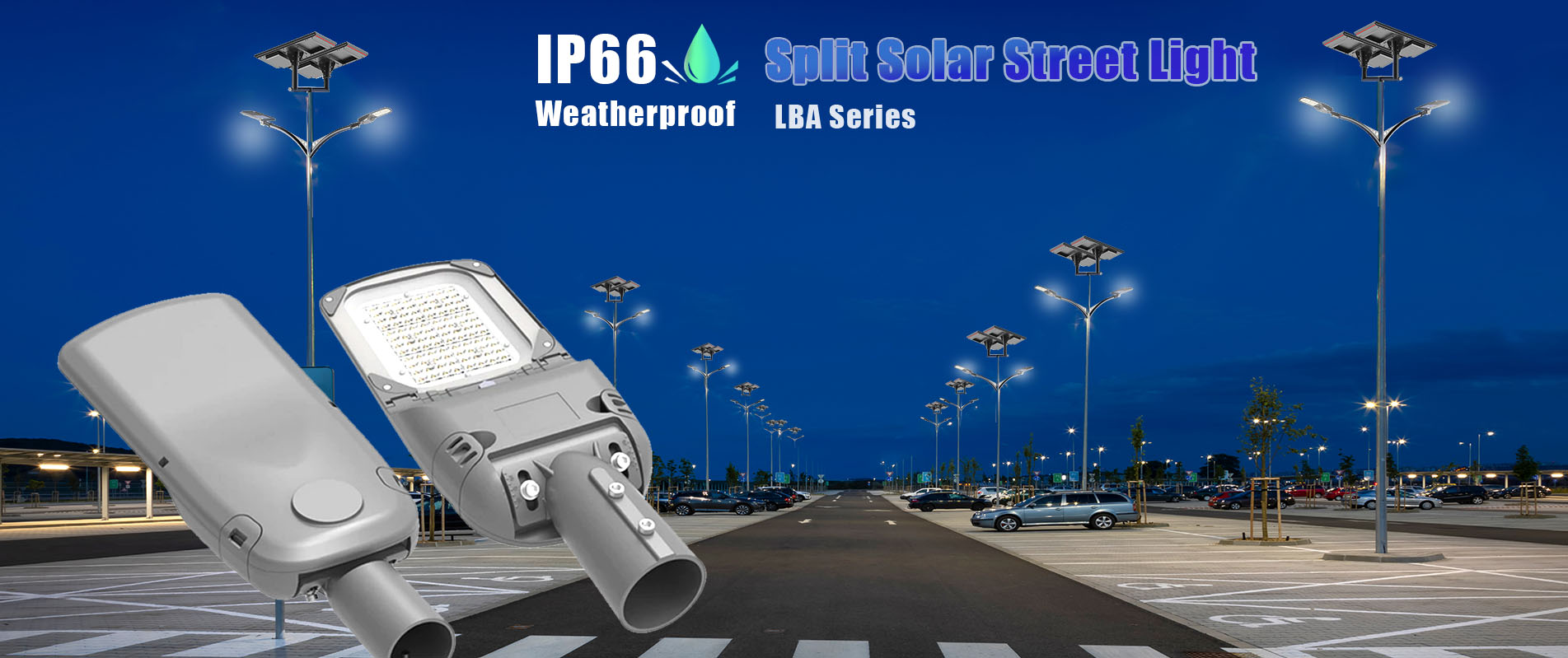 Intelligent Outdoor Aluminium Charge Controller Split 80w Solar Street Light