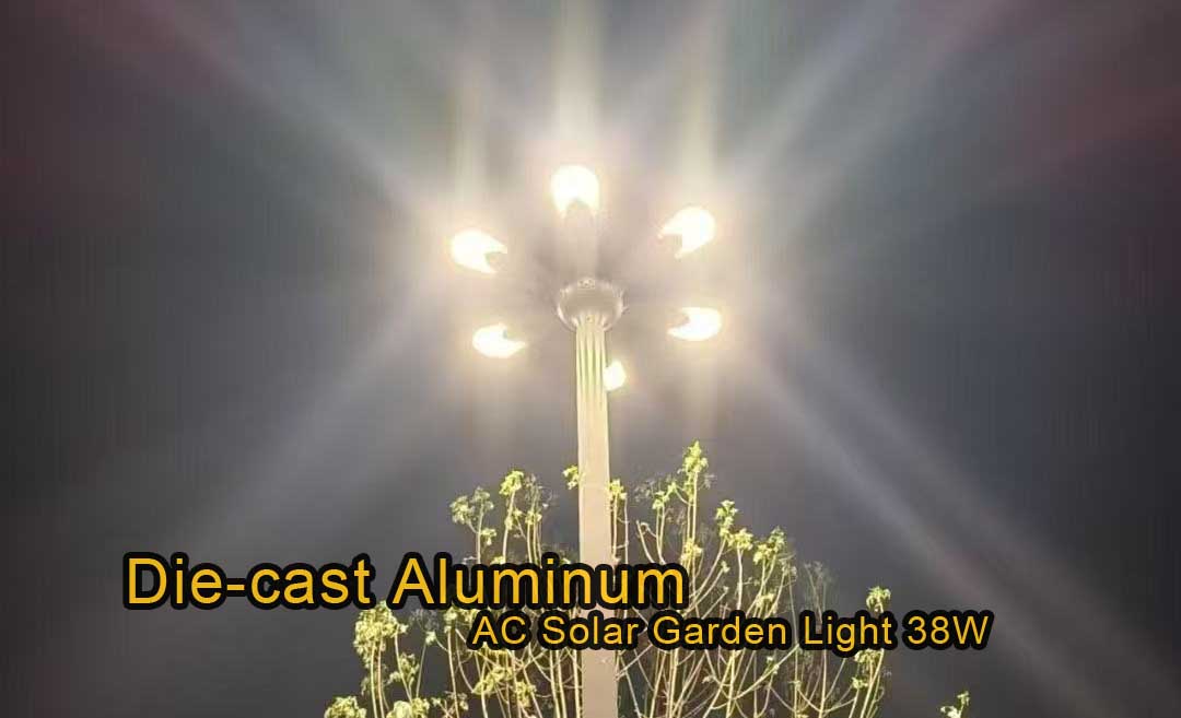 AC Solar Garden Light for Street Park Landscape Angola installation case