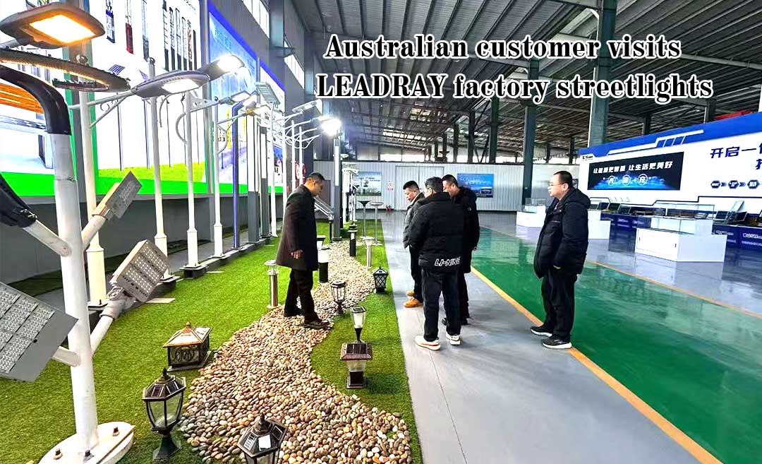 Australian customer visits LEADRAY factory streetlights