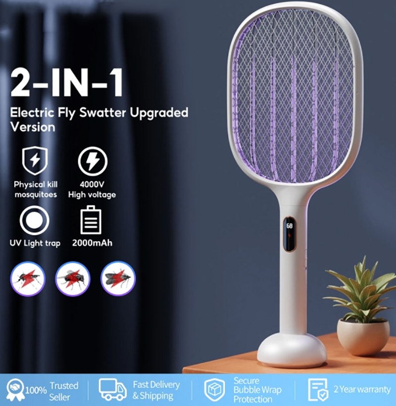 Bug Zapper Mosquito Racket Power Display Bug Zapper Mosquito Racket Power Display